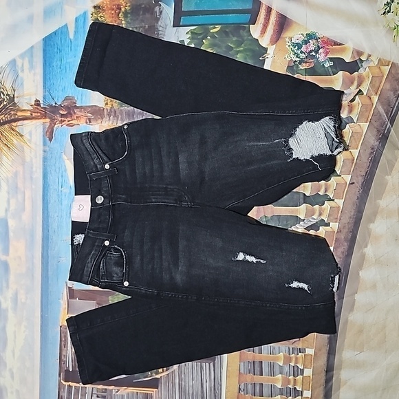 Revice Distressed Black White Jeans‎ Size 25 - Picture 1 of 6
